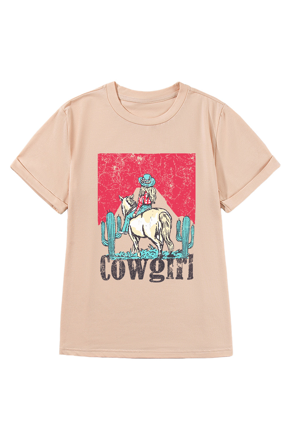Khaki Cowgirl Rodeo Graphic Tee