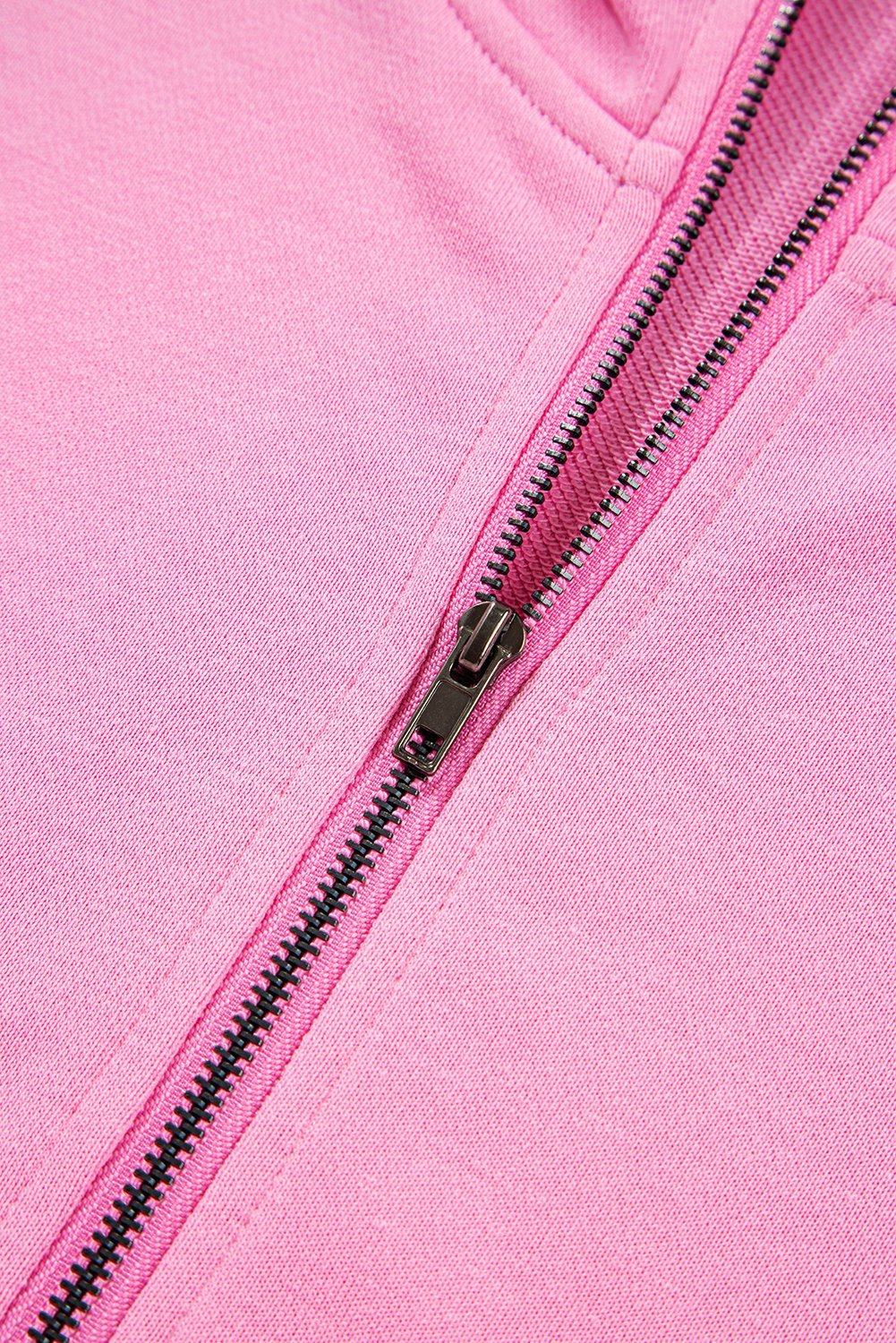 Bonbon Checkered Patchwork Kangaroo Pocket Half Zipper Hoodie