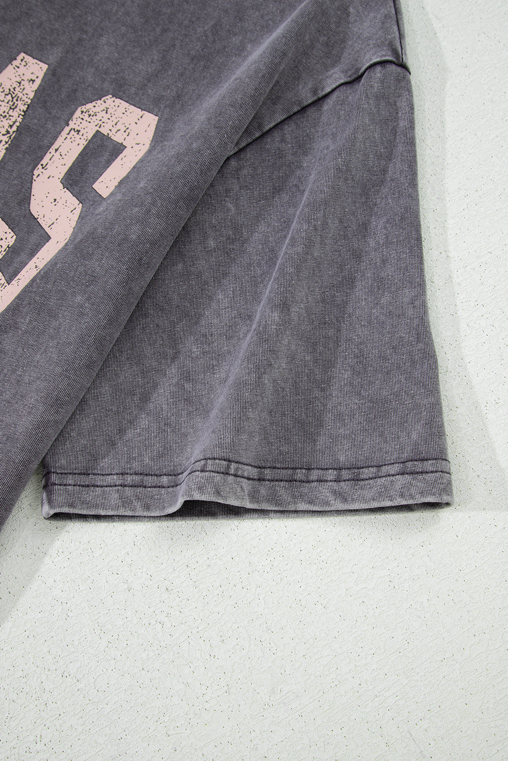 Oversized Grey Mineral Wash TEXAS Steer Head Graphic Tee