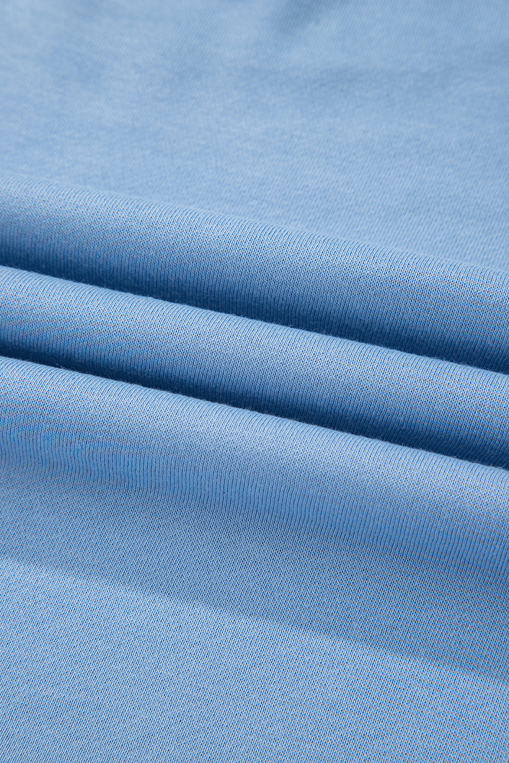 Blue with Ivory Bow Detail Sleeve Crewneck Sweatshirt