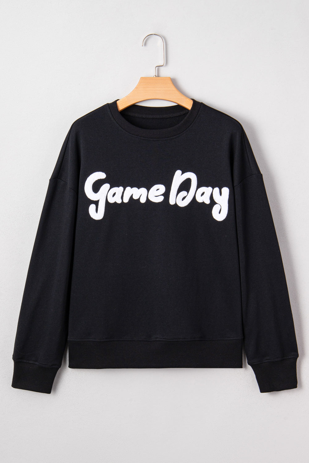 Black Chenille Game Day Sweatshirt