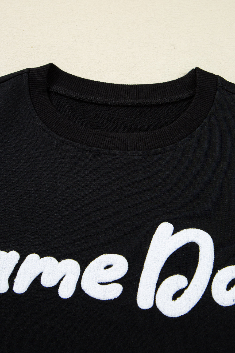 Black Chenille Game Day Sweatshirt