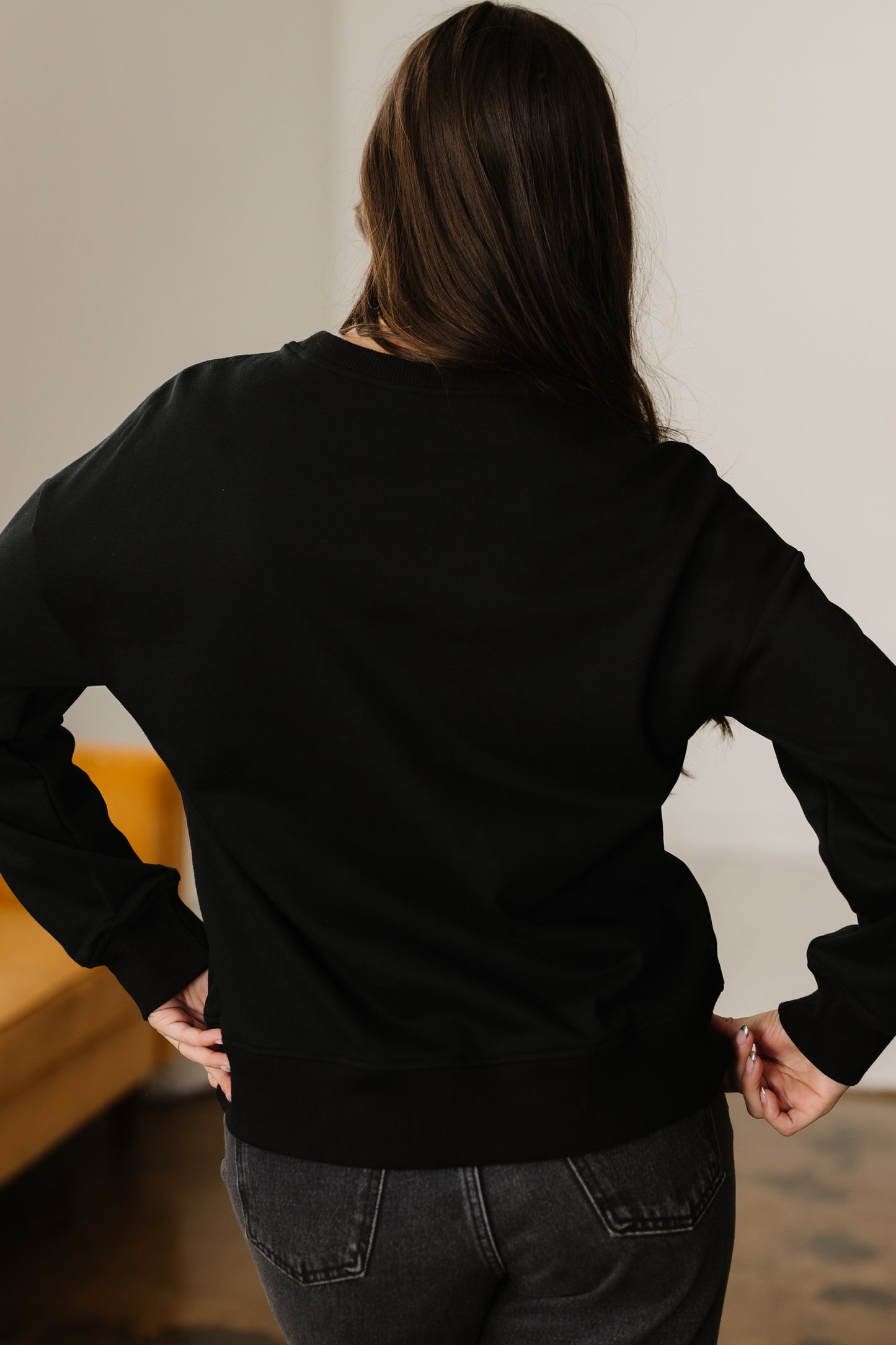 Black Chenille Game Day Sweatshirt