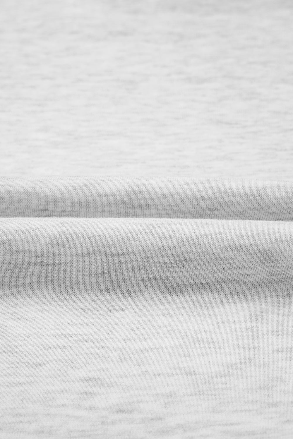 2pc Light Grey Bow Embroidered Detail Puff Sleeve Pullover Short Set