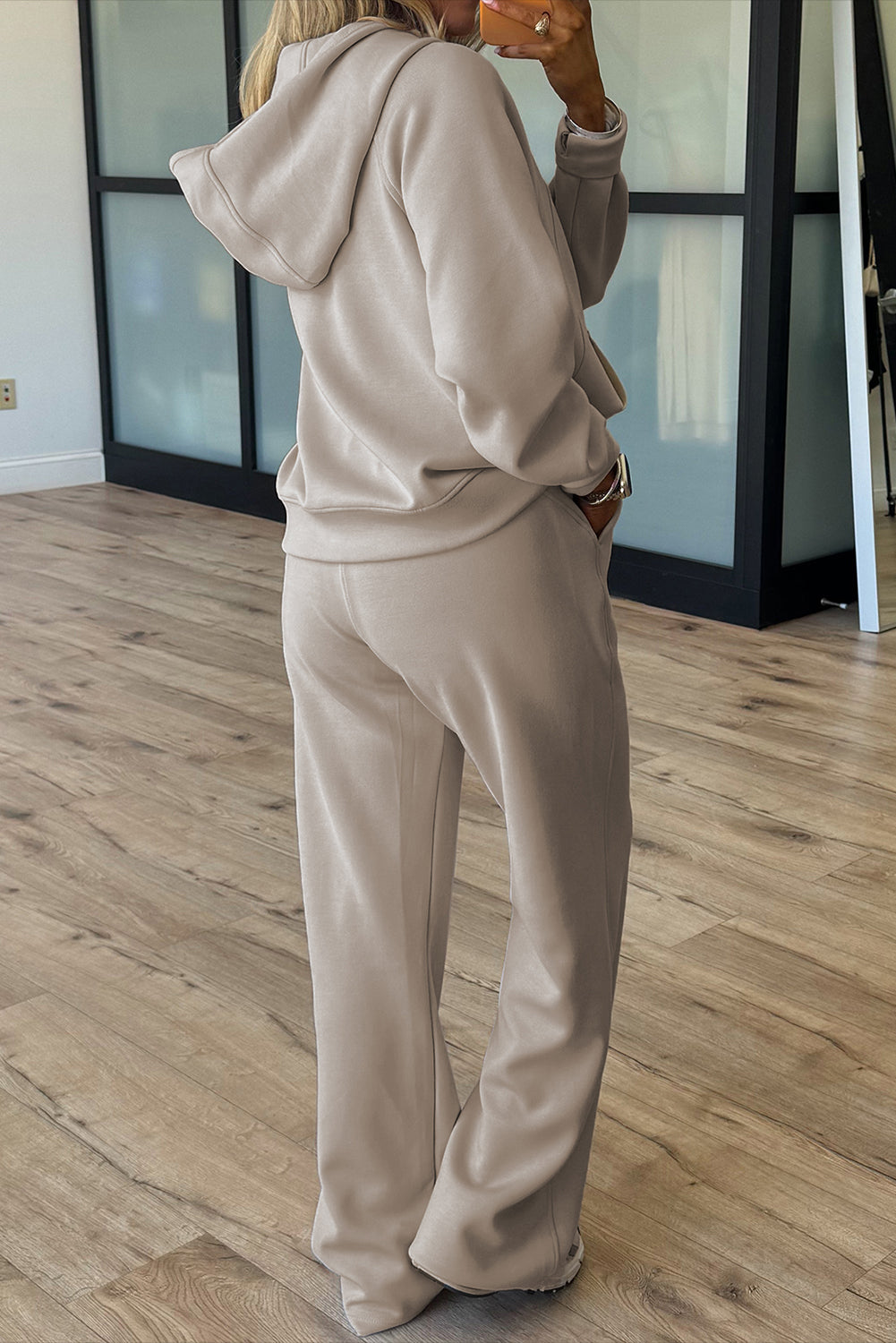 2pc Jet Stream Half Zip Thumbhole Sleeve Hoodie & Active Pant Set