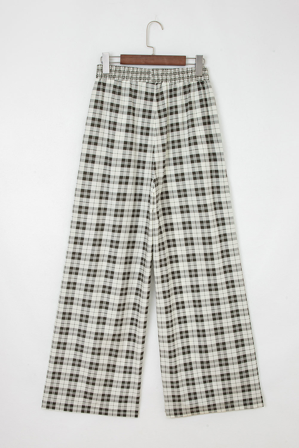 Gray-ish Green Plaid Wide Leg Lounge Pants