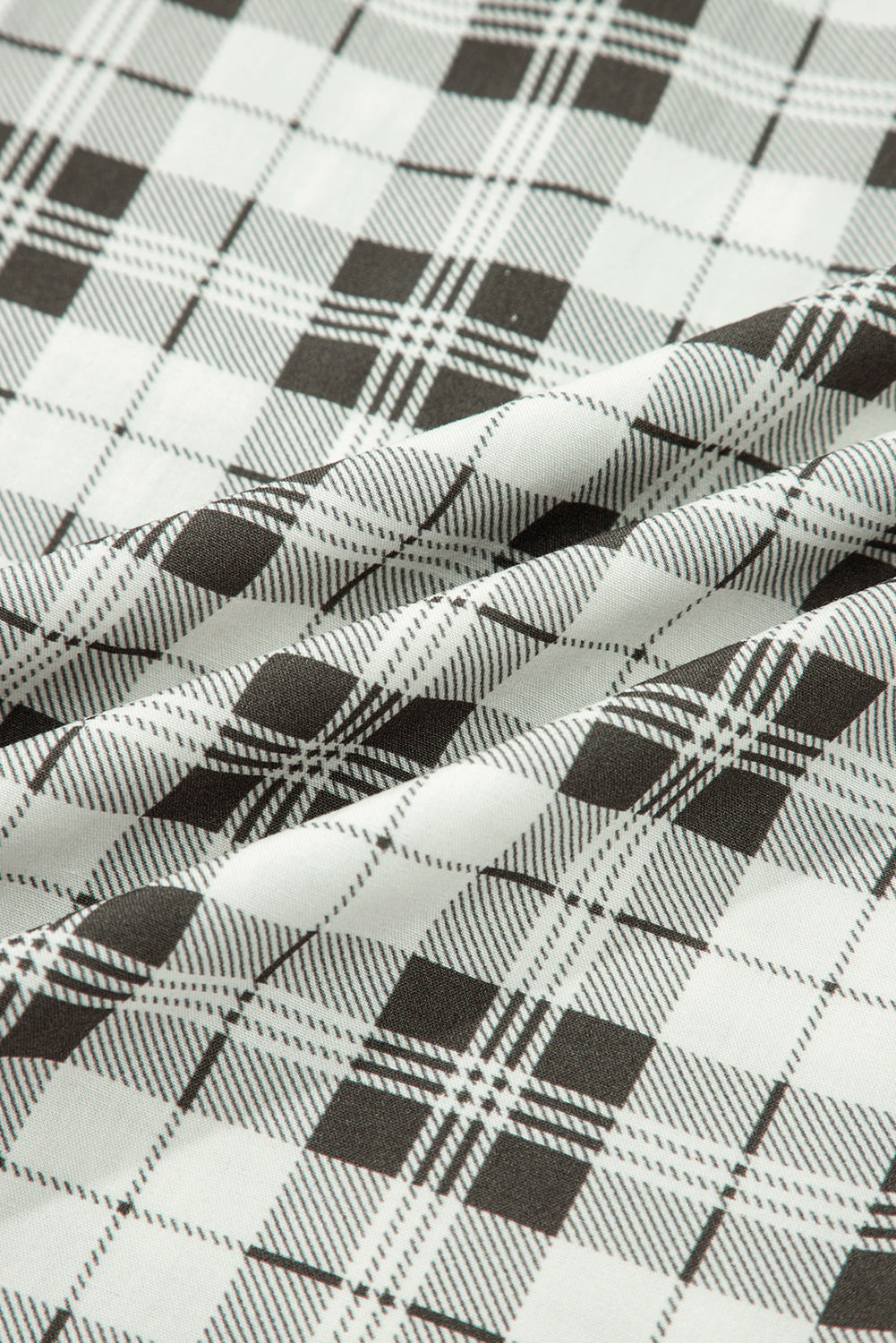 Gray-ish Green Plaid Wide Leg Lounge Pants