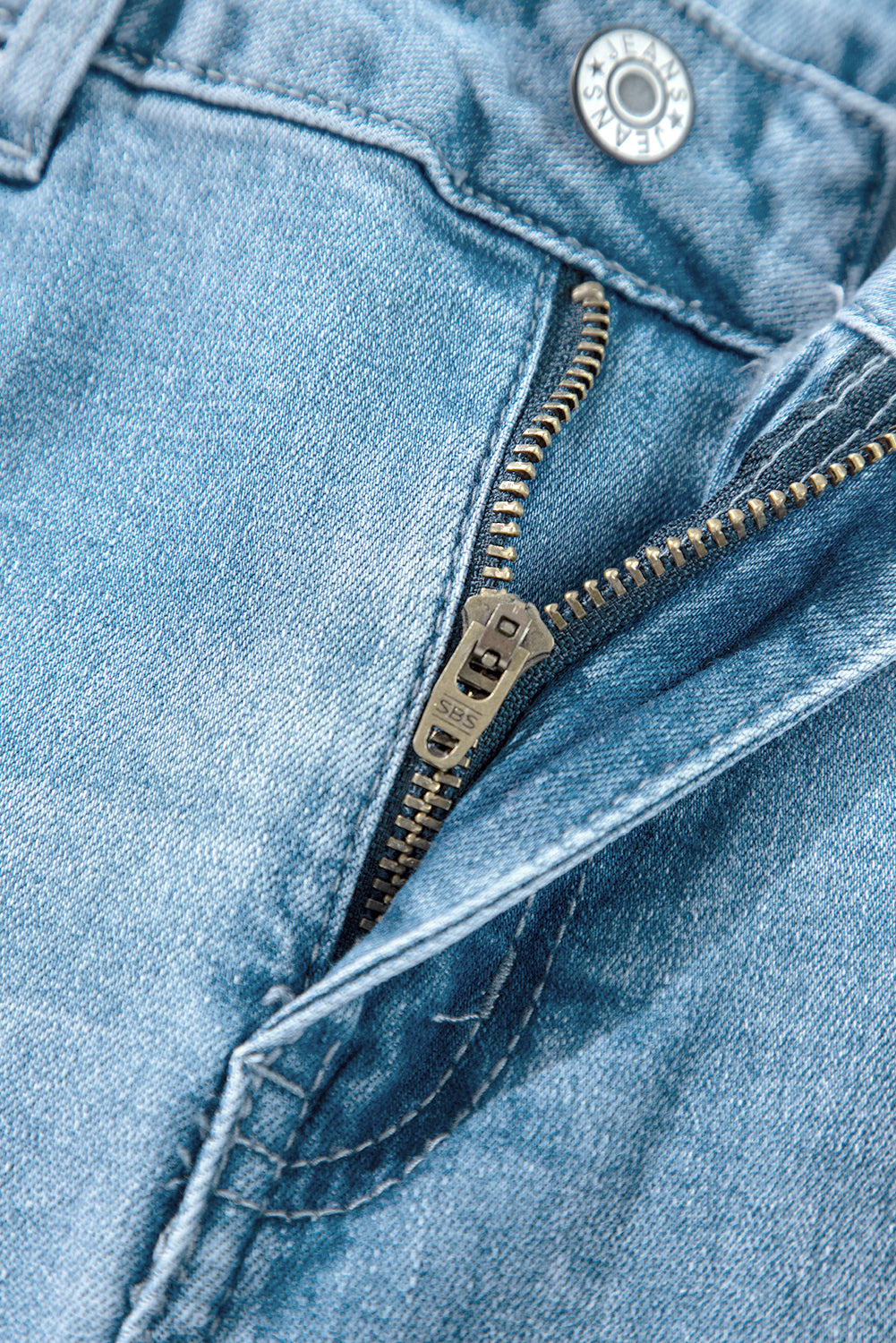 High Rise Shift Slit Leg Straight Jeans