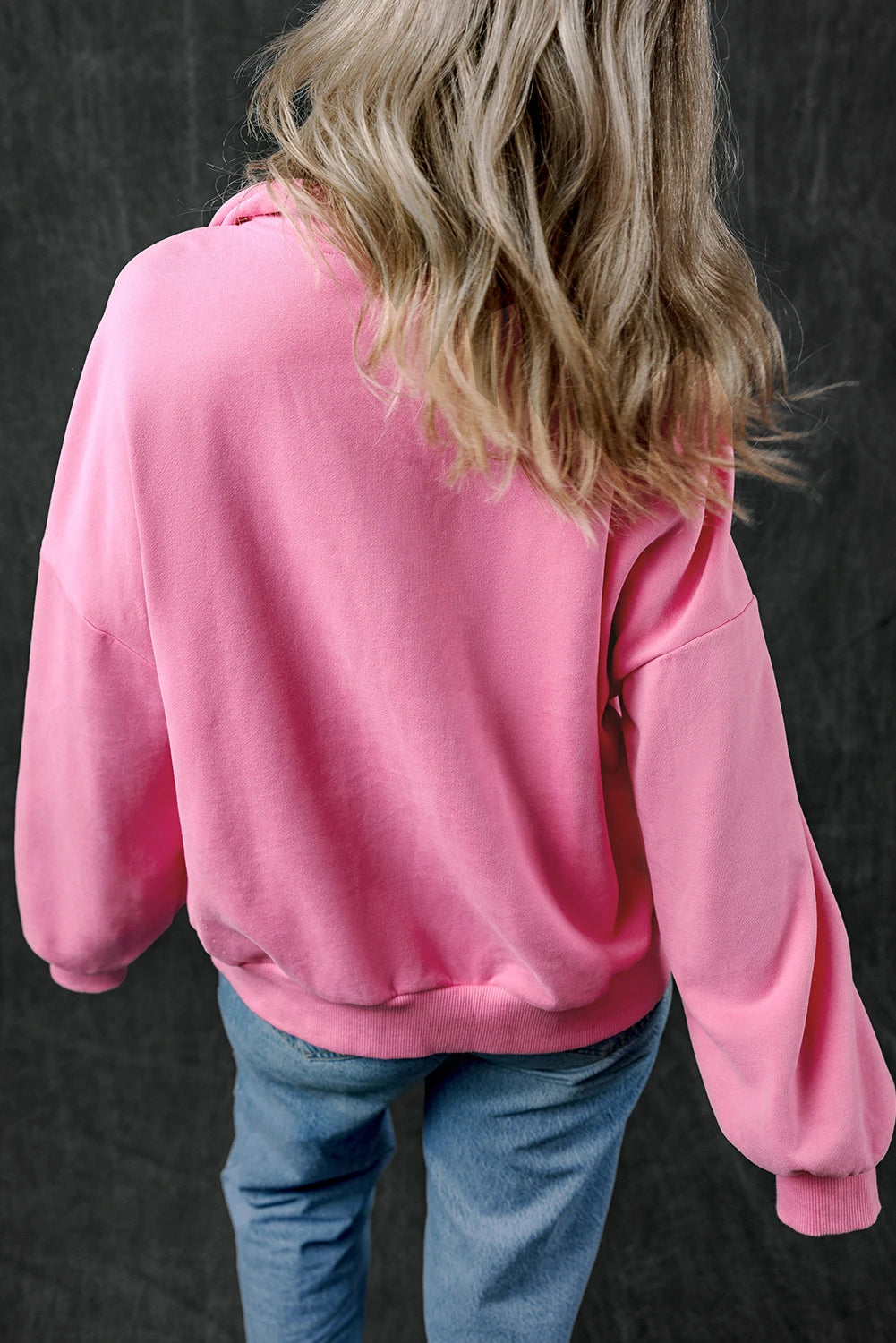 Pretty in Pink Zip-up Kangaroo Pocket Sweatshirt